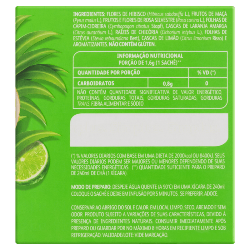 Cha-Misto-de-Capim-Cidreira-Laranja---Limao-Hibisco-Maca-Rosa-Silvestre-Chicoria-e-Estevia-Citrico-Cha-Leao-Caixa-16g-10-Unidades