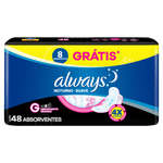 Absorvente-com-Abas-Suave-Always-Noturno-G-Pacote-48-Unidades-Gratis-8-Absorventes