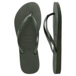 Chinelo-Verde-Olive-Slim-Havaianas-n°-33-34