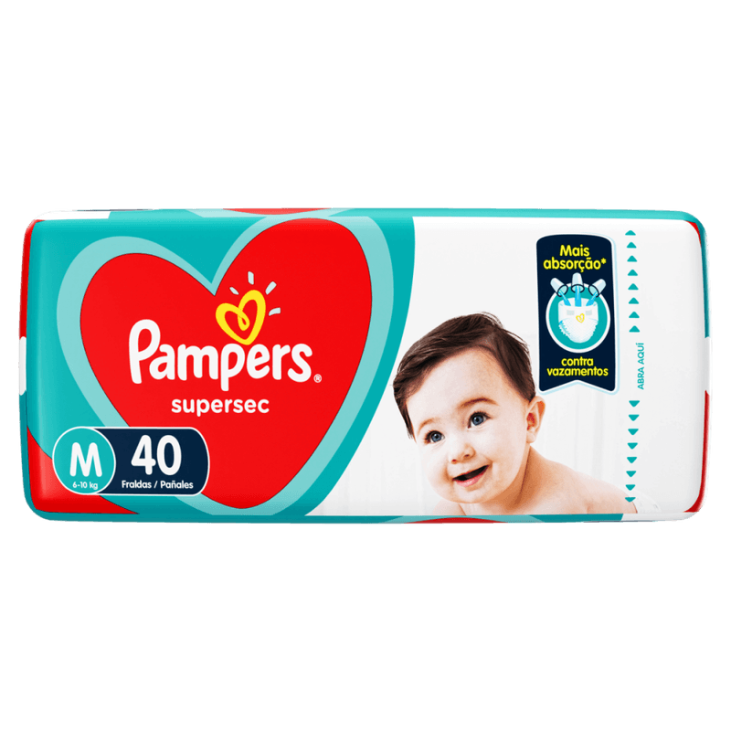 Fralda-Descartavel-Infantil-Pampers-Supersec-M-6-a-10kg-Pacote-40-Unidades