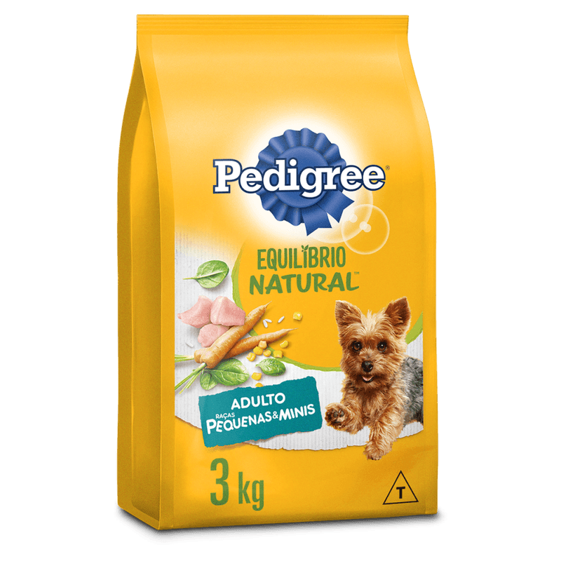 Alimento-Premium-Especial-para-Caes-Adultos-Racas-Minis-e-Pequenas-Frango-Pedigree-Equilibrio-Natural-Pacote-3kg