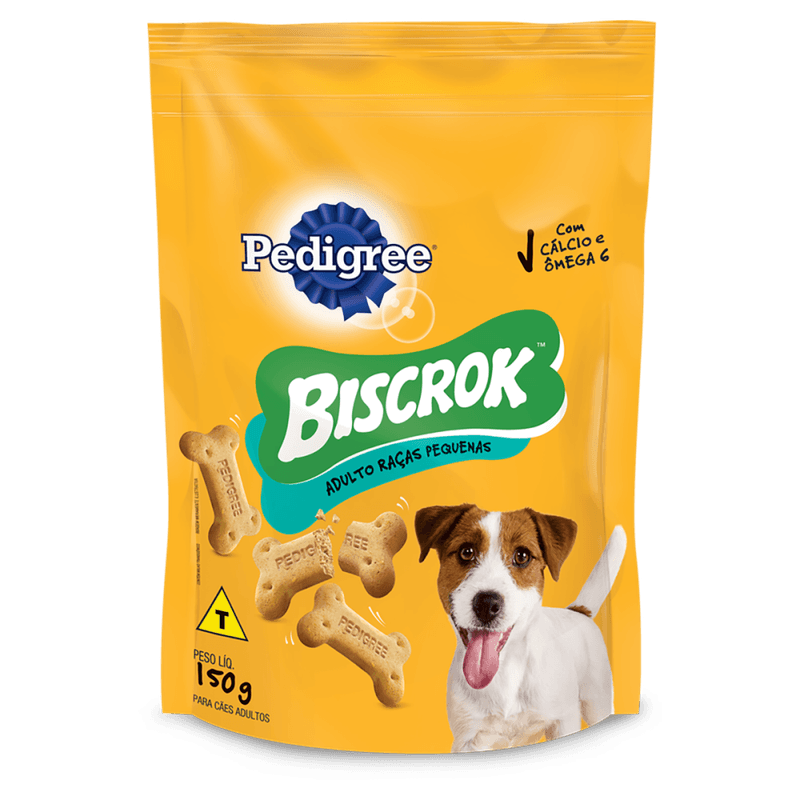 Petisco-para-Caes-Adultos-Racas-Pequenas-Leite-Pedigree-Biscrok-Pouch-150g