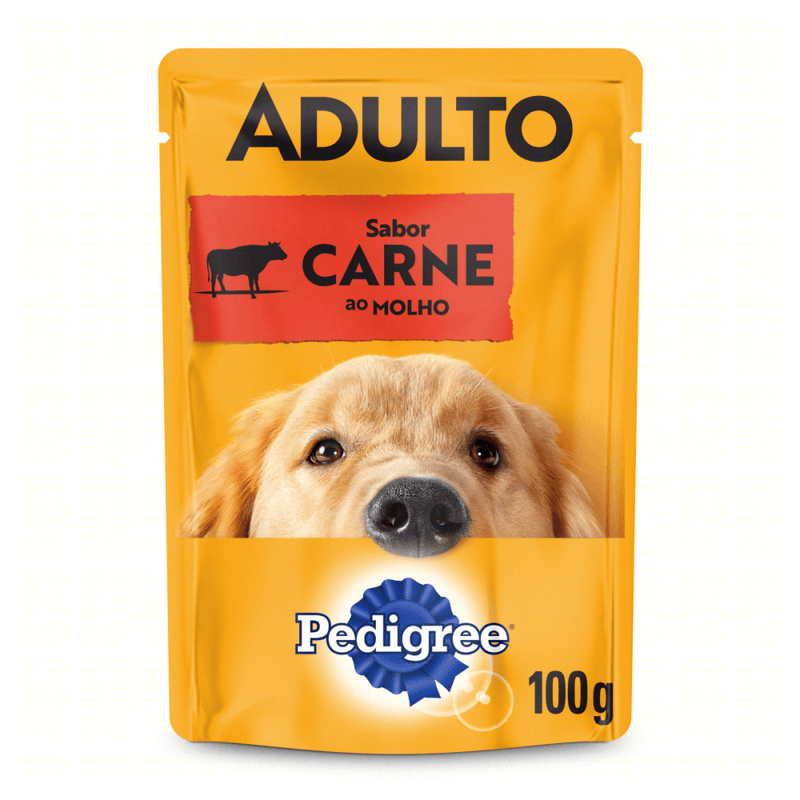 Alimento-Completo-e-Balanceado-para-Caes-Adultos-Carne-ao-Molho-Pedigree-Sache-100g