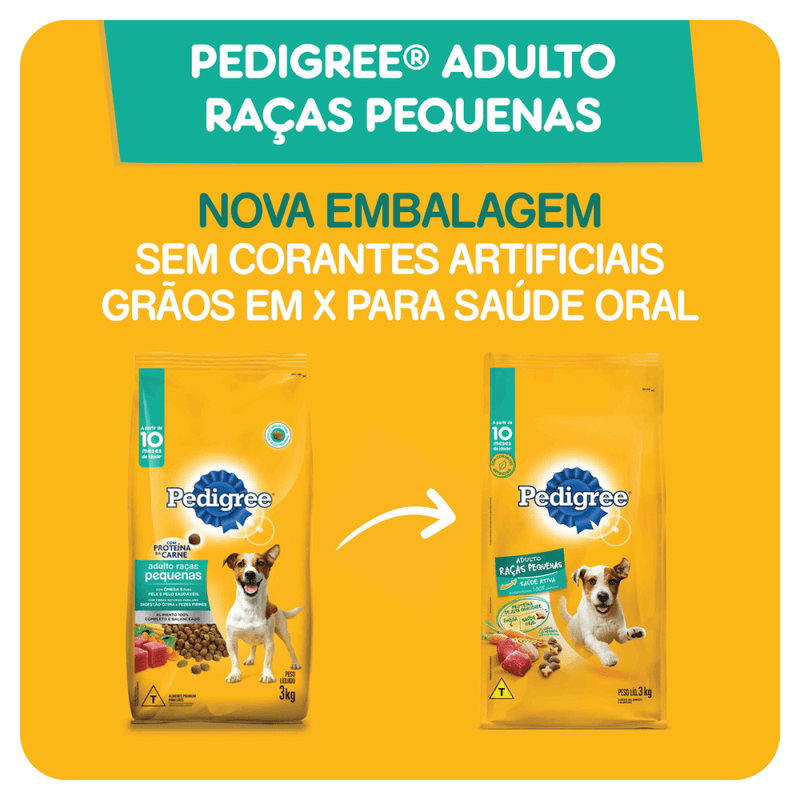 Alimento-100--Completo-e-Balanceado-Premium-para-Caes-Adultos-Racas-Pequenas-Pedigree-Pacote-1kg