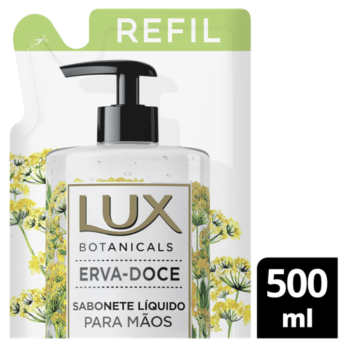 Sabonete Líquido para as Mãos com Glicerina e Óleos Hidraflorais Erva-Doce Lux Botanicals Sachê 500ml Refil Leve Mais Pague Menos