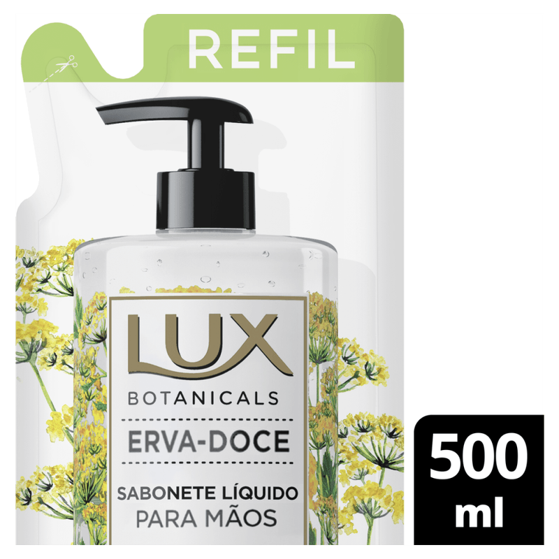 Sabonete-Liquido-para-as-Maos-com-Glicerina-e-Oleos-Hidraflorais-Erva-Doce-Lux-Botanicals-Sache-500ml-Refil-Leve-Mais-Pague-Menos