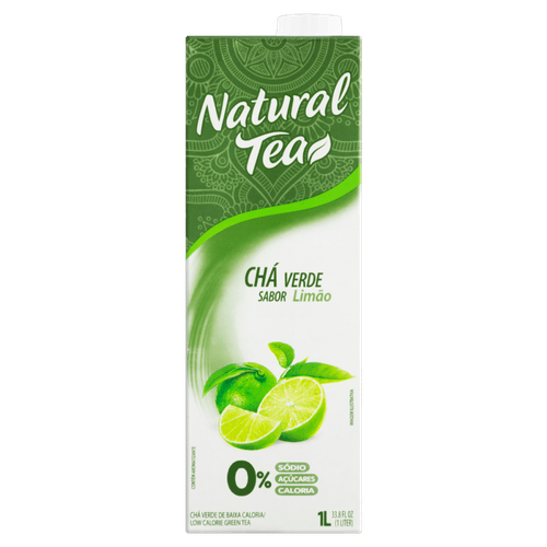 Chá Verde Limão Zero Sódio Zero Açúcar Natural Tea Caixa 1l