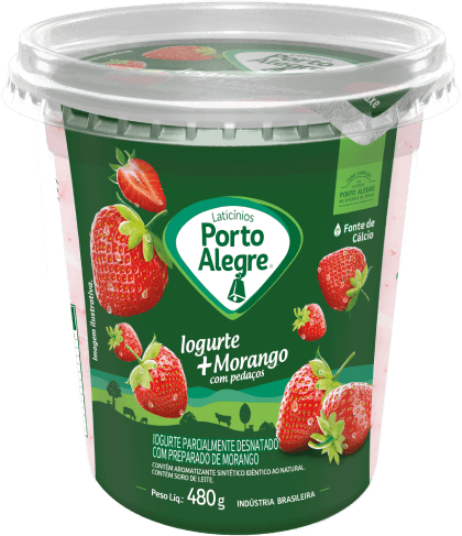 Iogurte de Morango Porto Alegre Pote 480g