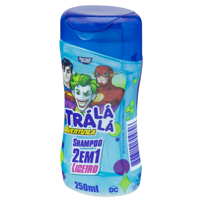 Shampoo-Infantil-2-em-1-Justice-League-Tra-La-La-Aventura-Ligeiro-Frasco-250ml