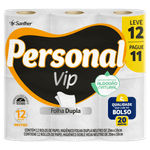 Papel-Higienico-Folha-Dupla-Neutro-com-Extrato-de-Algodao-Natural-Personal-Vip-20m-Pacote-Leve-12-Pague-11-Unidades