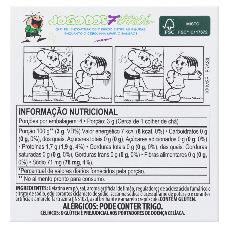 Preparo-de-Gelatina-em-Po-Limao-Turma-da-Monica-sem-Adicao-de-Acucar-Predilecta-Caixa-12g