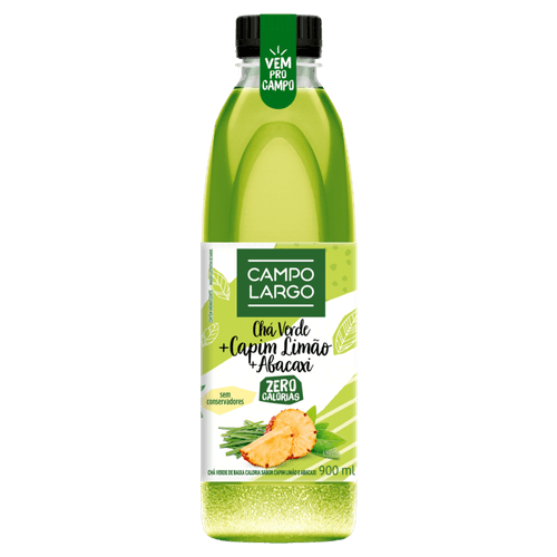 Chá Verde Capim-Limão e Abacaxi Campo Largo Garrafa 900ml