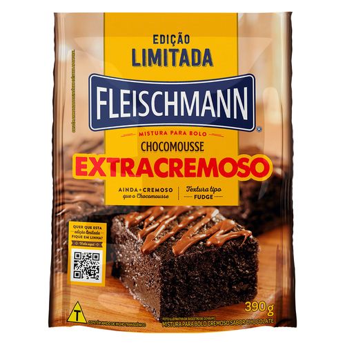 Mistura para Bolo Extracremoso Chocomousse Chocolate Fleischmann Sobremesa Sachê 390g