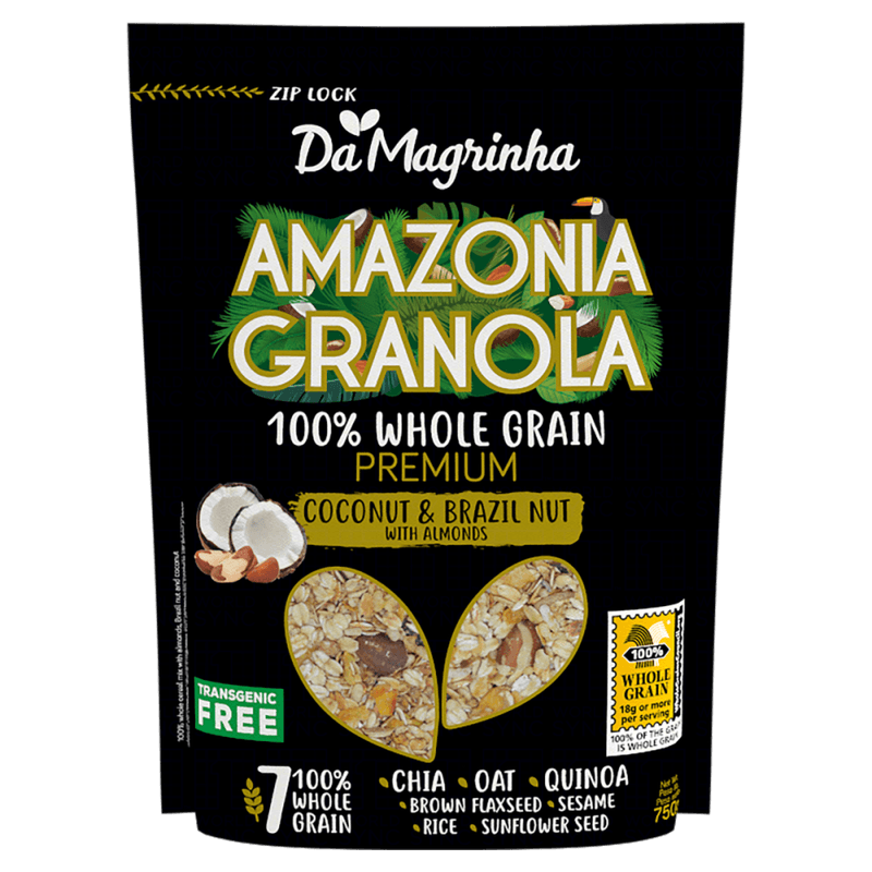 Granola-Integral-Coconut---Brazil-Nut-Da-Magrinha-Amazonia-Premium-Pouch-750g