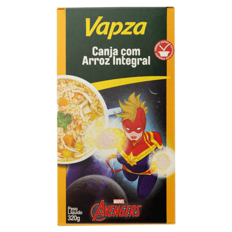 Canja-com-Arroz-Integral-Avengers-Vapza-Caixa-320g