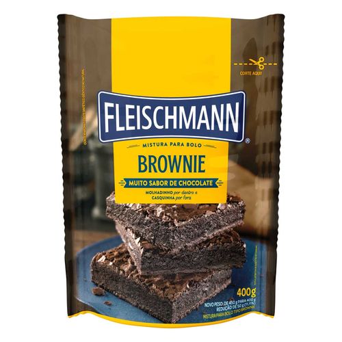 Mistura para Bolo Tipo Brownie Fleischmann Sobremesa Sachê 400g