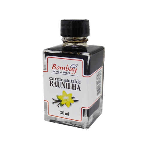 Extrato de Baunilha Natural Bombay Herbs & Spices Vidro 30ml