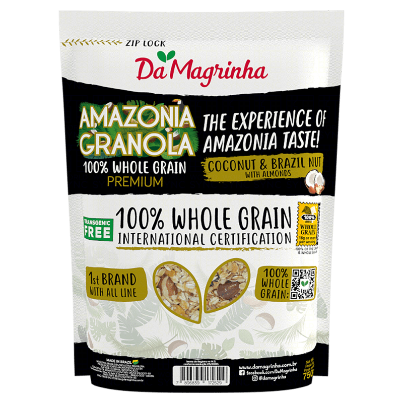 Granola-Integral-Coconut---Brazil-Nut-Da-Magrinha-Amazonia-Premium-Pouch-750g