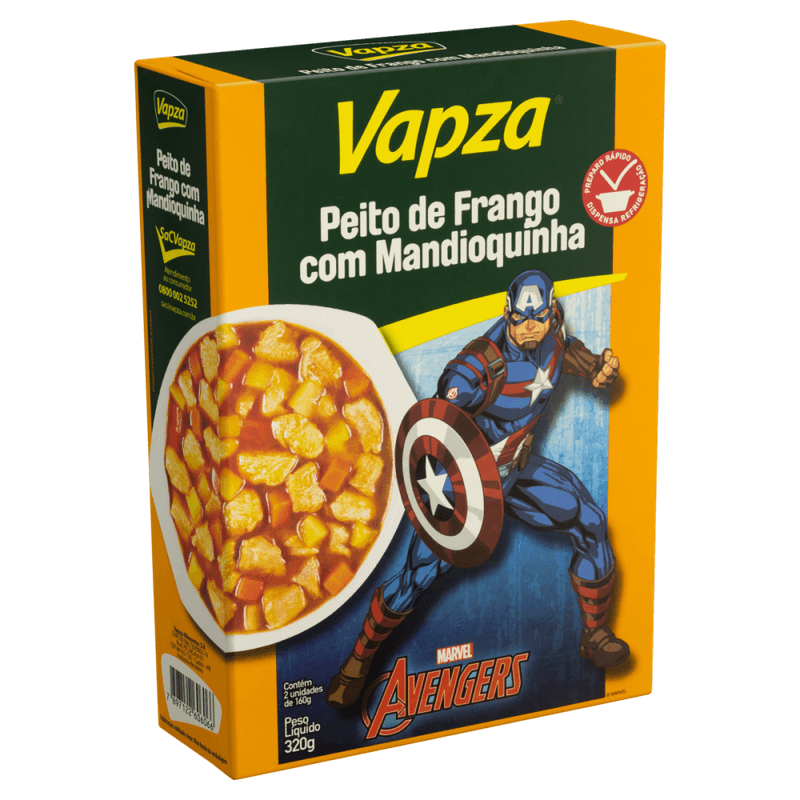 Peito-de-Frango-com-Mandioquinha-Avengers-Vapza-Caixa-320g-2-Unidades-de-160g-Cada