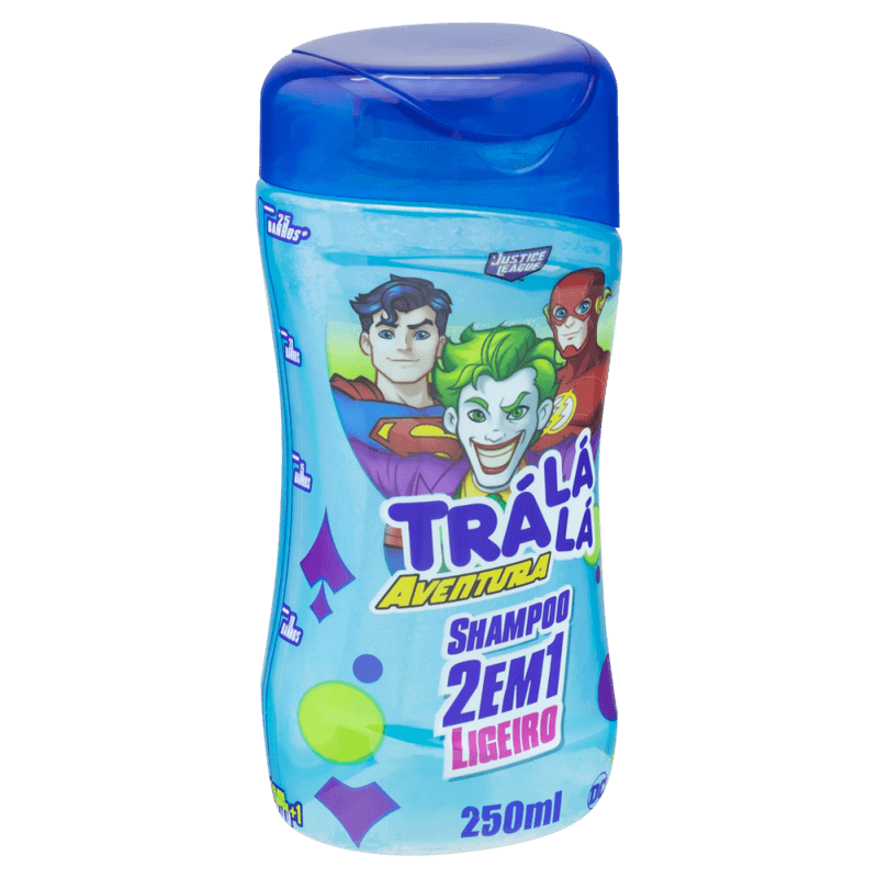 Shampoo-Infantil-2-em-1-Justice-League-Tra-La-La-Aventura-Ligeiro-Frasco-250ml