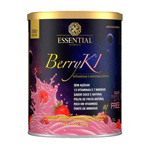 Alimento Polivitamínico Essential BerryKi Frutas Vermelha Lata 300 g