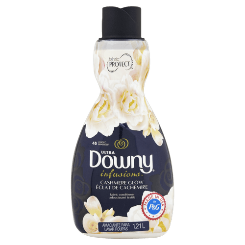 Amaciante De Roupa Concentrado Cashmere Glow Downy Infusions Frasco 1,21l