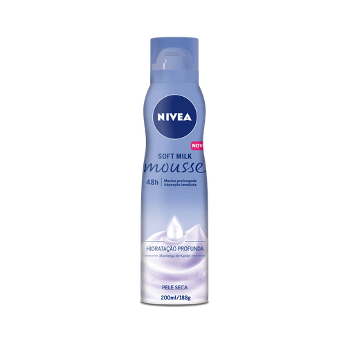 Mousse Hidratante Corporal Nivea Soft Milk 200ml