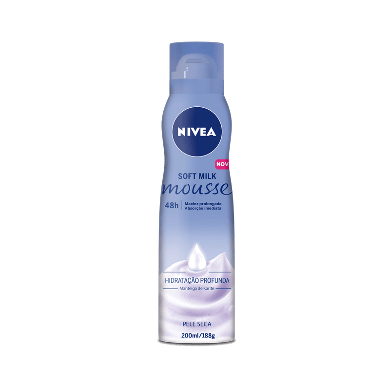 Hidratante-Mousse-Hidratacao-Profunda-48h-Nivea-Soft-Milk-Frasco-200ml