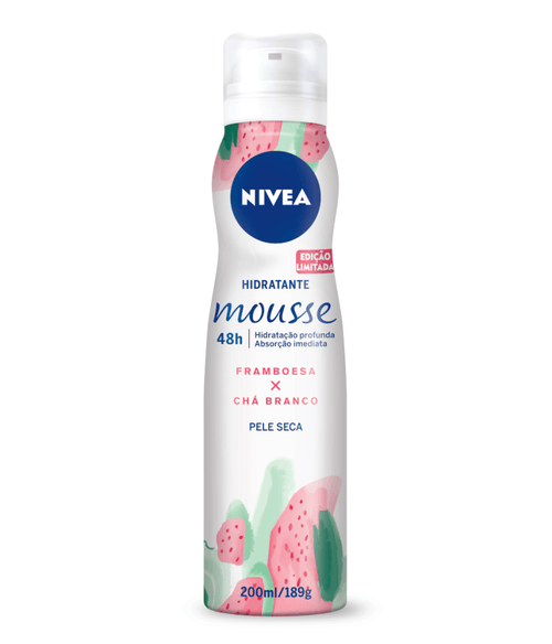 Mousse Hidratante Corporal Nivea Framboesa & Chá Branco 200ml