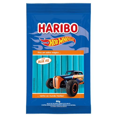 Balla Sticks Blue Ice Hot Wheels Haribo Pacote 80g