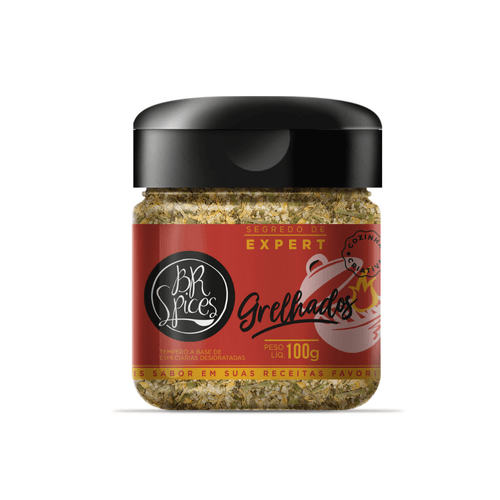 Condimento à Base de Especiarias Desidratadas para Grelhados BR Spices Segredo de Expert Pote 100g