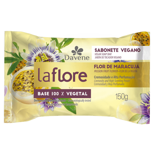 Sabonete em Barra Vegetal Flor de Maracujá Davene La Flore Flow 150g