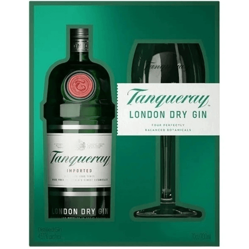 Kit Taça + Gin London Dry Imported Tanqueray 750ml