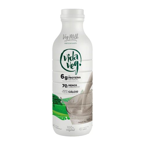 Leite Vegetal Zero Açúcar Vida Veg Veg Milk Garrafa 700ml