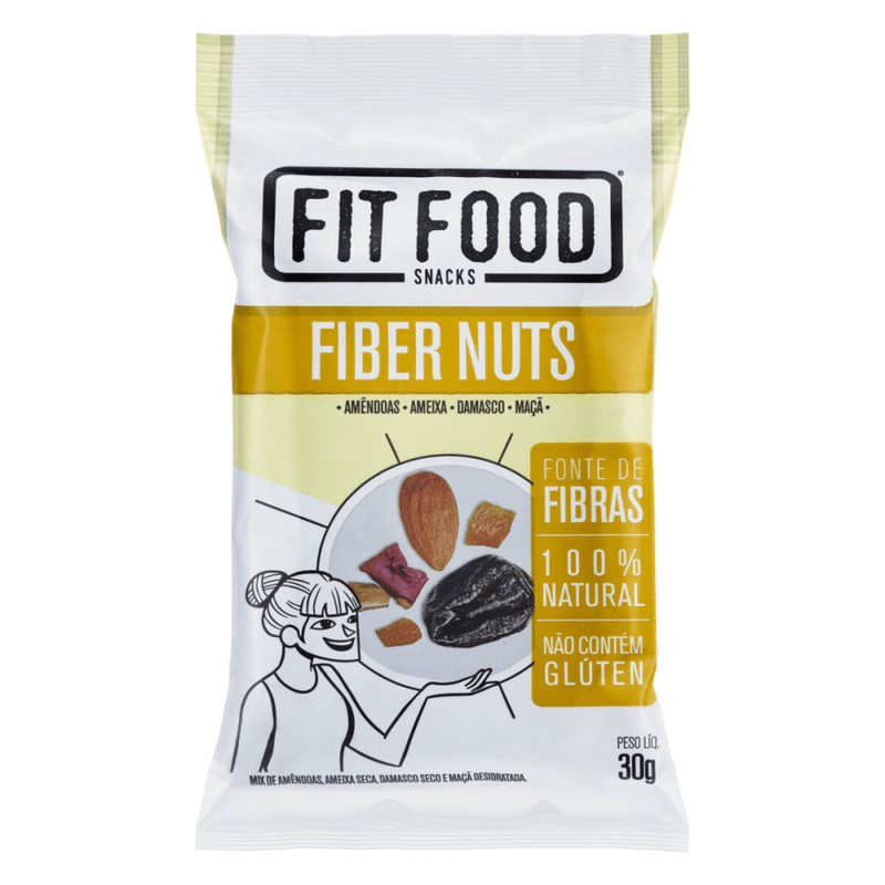 Mix-de-Frutas-e-Sementes-Amendoas-Ameixa-Seca-Damasco-Seco-e-Maca-Desidratada-Fiber-Nuts-Fit-Food-Pacote-30g