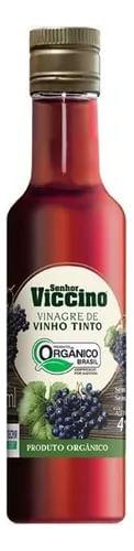 Vinagre de Vinho Tinto Orgânico Senhor Viccino Vidro 250ml