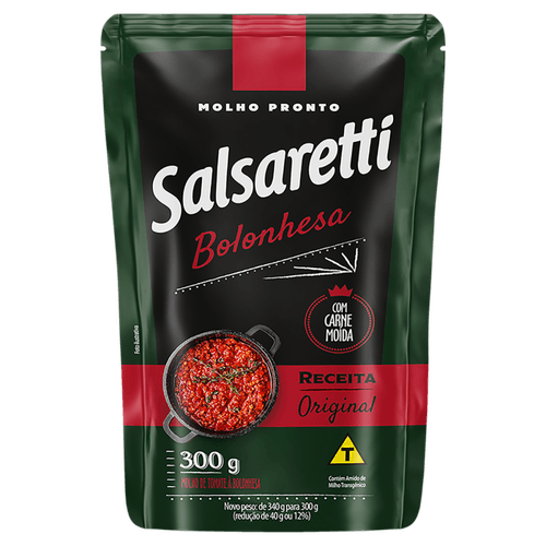 Molho de Tomate à Bolonhesa Pronto Salsaretti Sachê 300g