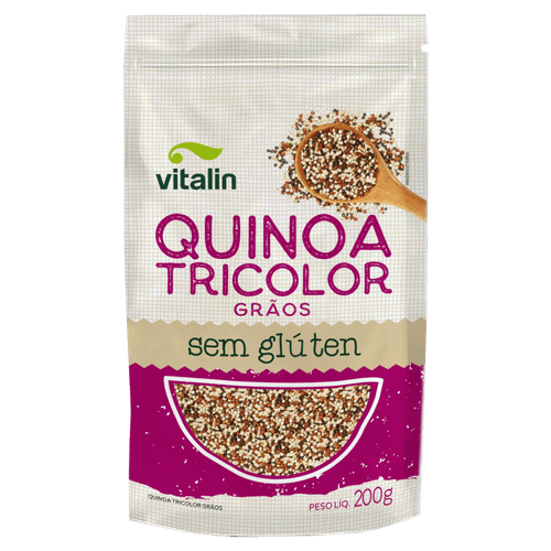 Quinoa Tricolor em Grãos Integral Vitalin Pouch 200g