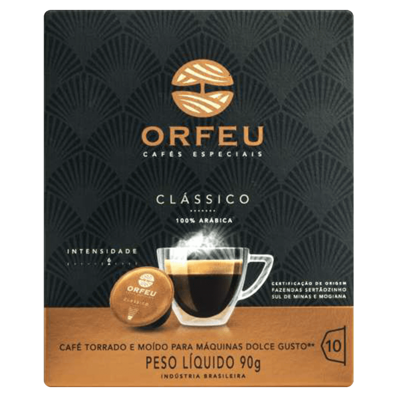 Cafe-em-Capsula-Torrado-e-Moido-Classico-100--Arabica-Orfeu-Caixa-90g-10-Unidades