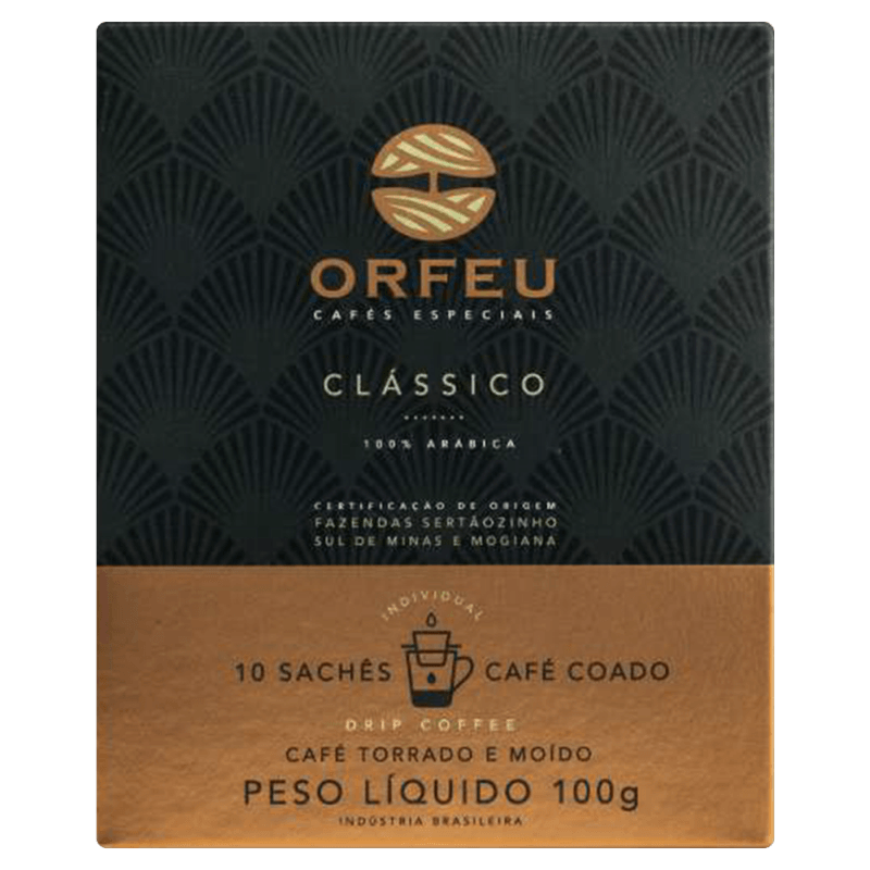 Cafe-em-Sache-Torrado-e-Moido-Drip-Coffee-Coado-Classico-100--Arabica-Orfeu-Caixa-100g-10-Unidades