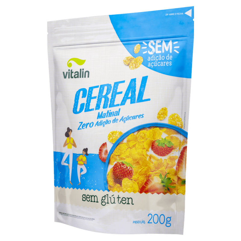 Cereal-Matinal-de-Flocos-de-Milho-Tradicional-Zero-Lactose-sem-Adicao-de-Acucar-Vitalin-Pouch-200g