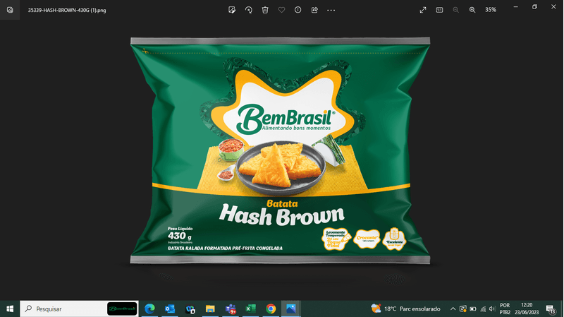 Batata-Pre-Frita-Ralada-Formatada-Hash-Brown-Congelada-Bem-Brasil-Pacote-430g