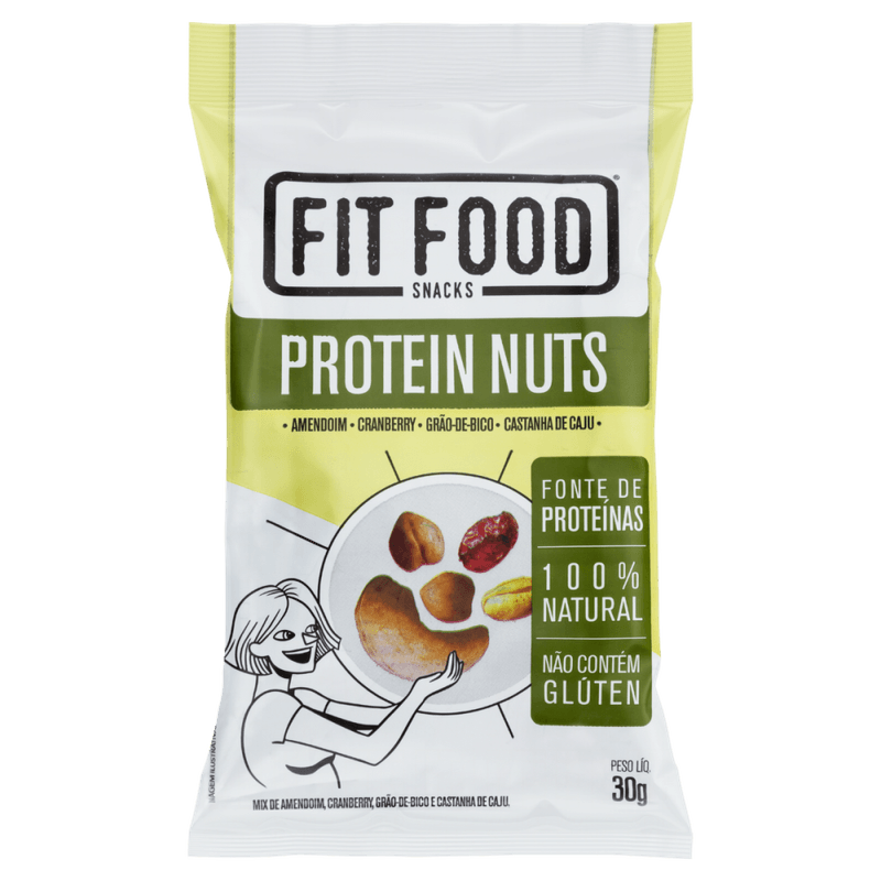 Mix-de-Cereais-e-Sementes-Amendoim-Cranberry-Grao-de-Bico-e-Castanha-de-Caju-Protein-Nuts-Fit-Food-Pacote-30g