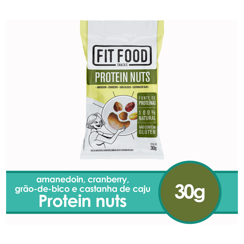 Mix-de-Cereais-e-Sementes-Amendoim-Cranberry-Grao-de-Bico-e-Castanha-de-Caju-Protein-Nuts-Fit-Food-Pacote-30g