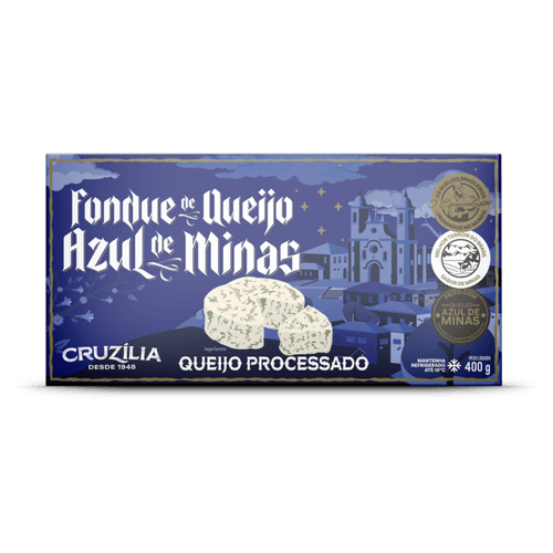 Fondue de Queijo Processado Cruzília Azul de Minas Caixa 400g