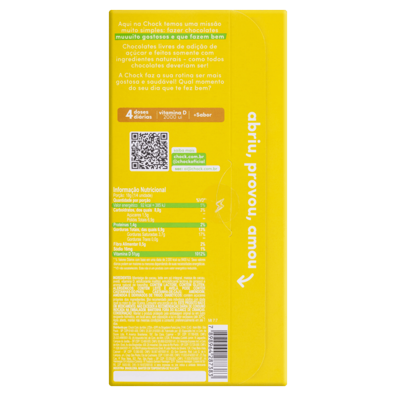 Suplemento-Alimentar-de-Vitamina-D-Tablete-Chocolate-ao-Leite-com-Avela-sem-Adicao-de-Acucar-Chock-Vitamina-D-Caixa-75g