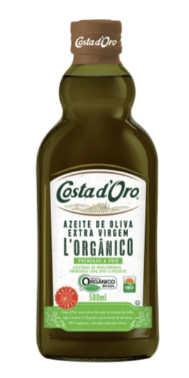 Azeite de Oliva Extra Virgem Prensado a Frio Italiano Costa d'Oro L'orgânico Vidro 500ml
