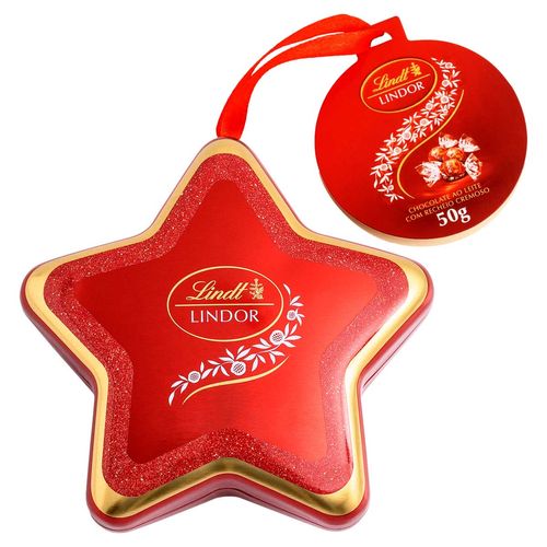 Chocolate ao Leite Recheio Cremoso Lindt Lindor Lata 50g