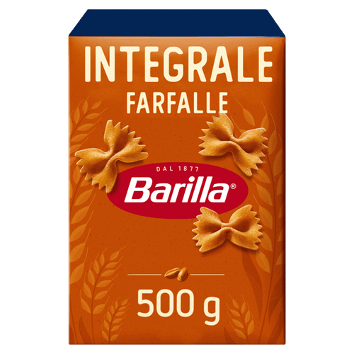 Massa Alimentícia Macarrão de Sêmola de Trigo Duro Integral Farfalle Barilla Caixa 500g