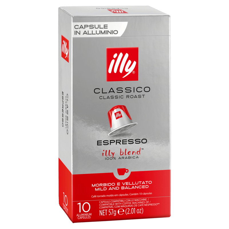 Cafe-em-Capsula-Torrado-e-Moido-Classico-Espresso-100--Arabica-Illy-Caixa-57g-10-Unidades